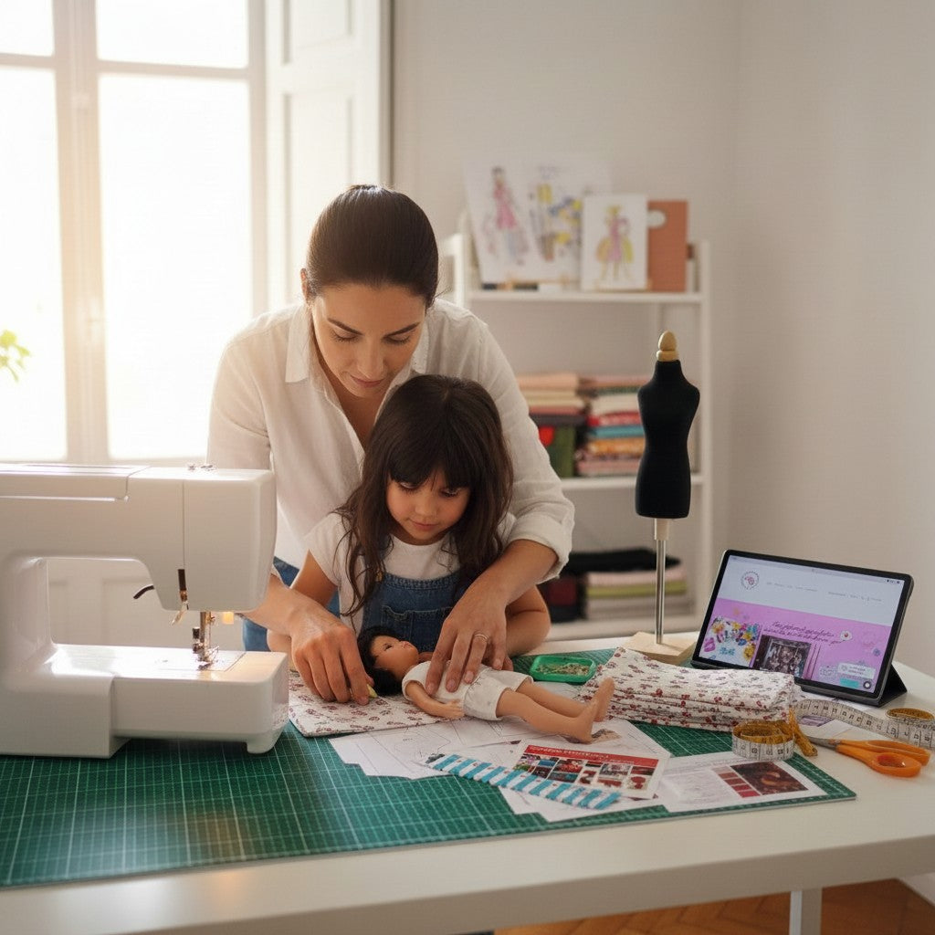 The Benefits of Mothers Playing Together with Their Daughters When Sewing Doll Clothes