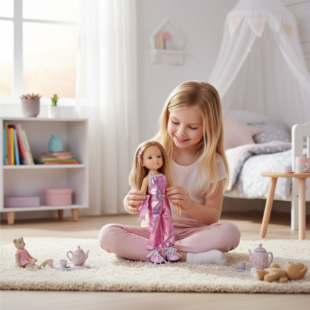 Pink Shine Jumpsuit Set with Paola Reina Doll Liu (32 cm / 12 inch)